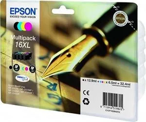 Epson Cartucho de Tinta Durabrite Ultra Nº16XL - Pack 4 Colores (BK/C/M/Y)