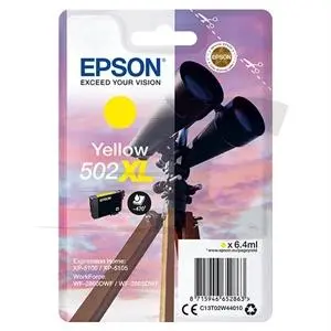 Epson Tinta Amarillo 502XL para XP-5100, 5105 y WF-2860DWF, 2865DWF