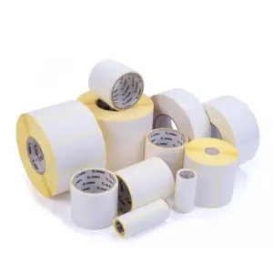 ZEBRA ETIQUETAS DE TRANSFERENCIA TÉRMICAS 2000T DE 102MMX51MM, ADHESIVO PERMANENTE DE COLOR BLANCO (12 ROLLOS)