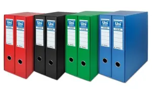 UNISYSTEM BOX COLOR MÓDULO 2 ARCHIVADORES PALANCA 65MM A4 FORRADOS PP AZUL