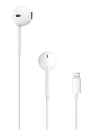 Apple EarPods Auriculares Binaurales Lightning con Micrófono y Control de Volumen - Blanco