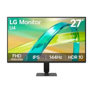LG U4 27" Monitor IPS Full HD 144Hz HDR10 FreeSync 5ms HDMI VGA VESA 100x100mm
