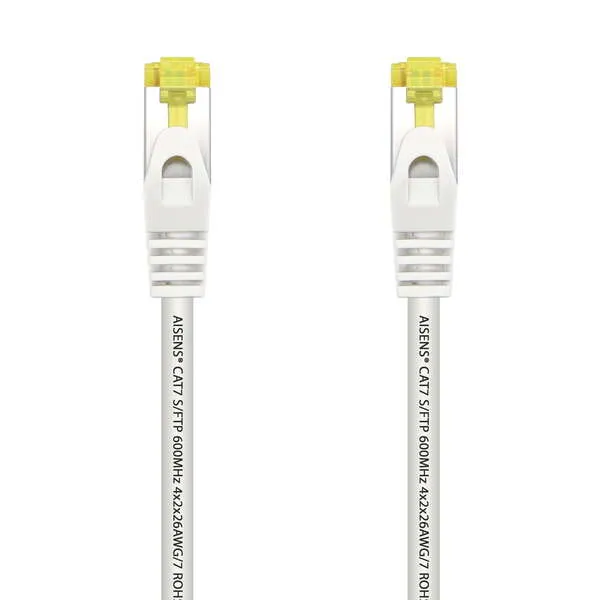 Aisens Cable De Red Latiguillo Rj45 Lszh Cat.7 600 Mhz S/Ftp Pimf Awg26 - 25Cm - Color Blanco