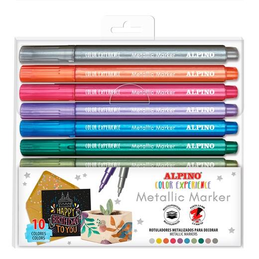 Alpino Rotuladores Multisuperficies Metallic Color Experience C/Surtidos Estuche 10 Ud