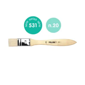 Milan Paletina para Barnices y Óleo 20mm Cerda Natural Mango Corto Madera Claro