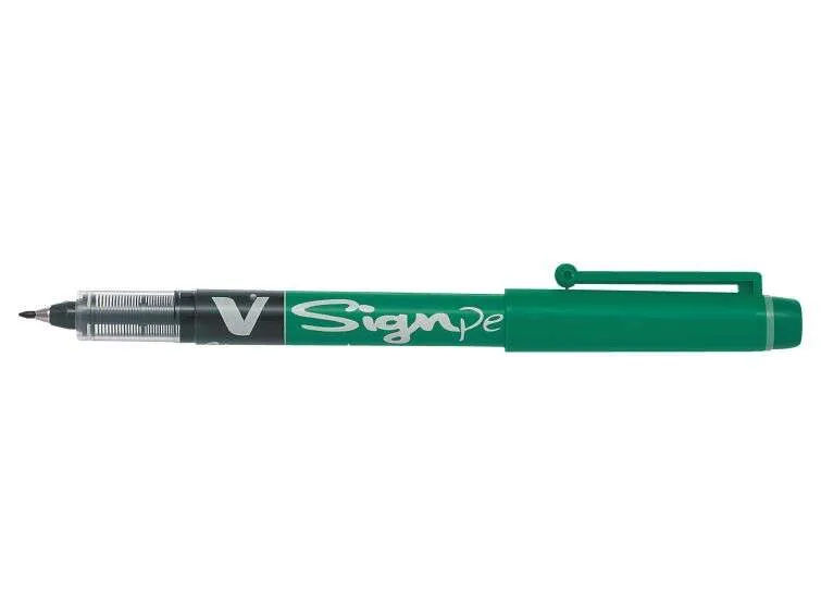 Pilot V-Sign Pen Rotulador Punta Fina 2mm Trazo 0.6mm Color Verde