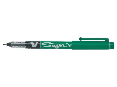 Pilot V-Sign Pen Rotulador Punta Fina 2mm Trazo 0.6mm Color Verde