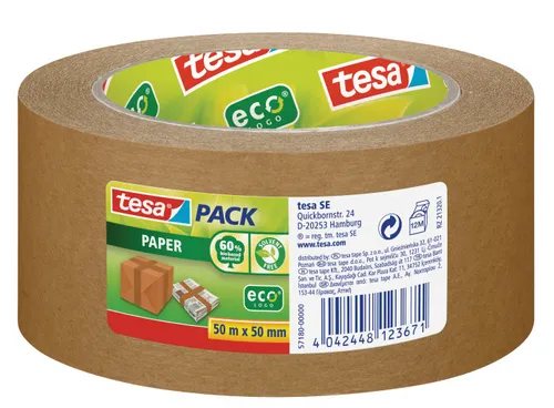 Tesa Cinta De Embalaje Tesapack 50Mx50Mm Papel Ecológico
