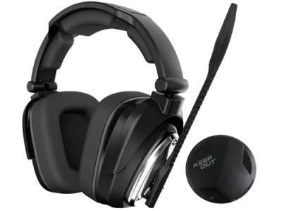 HEADSET INALAMBRICO GAMING KEEPOUT 7.1 HXAIR WIRELESS 2.4Ghz PARA PC/ PS4 / PS3 / XBOX.... TRANSMISOR USB ENTRADA OPTICA 10h DE USO