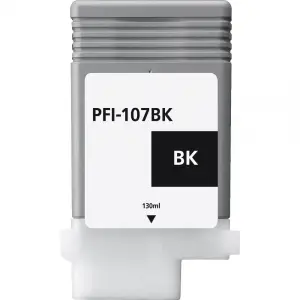 Canon PFI107 Negro Cartucho de Tinta Genérico Reemplazo PFI107BK/6705B001