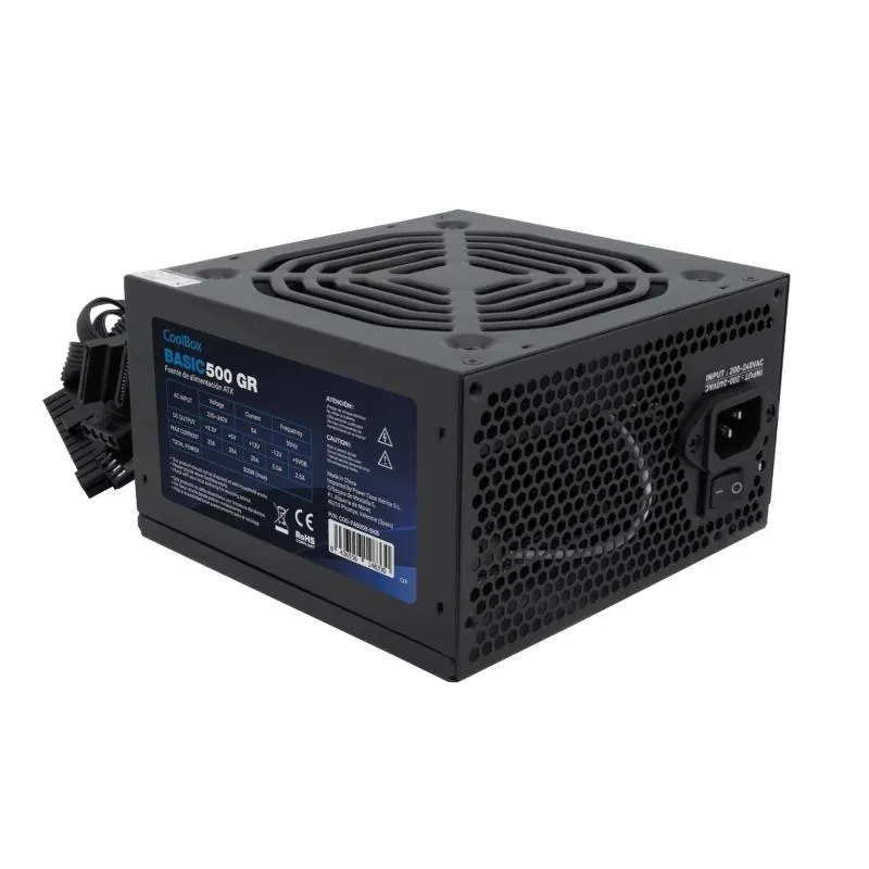 Coolbox Basic 500GR Fuente de Alimentación 500W con Ventilador de 120mm