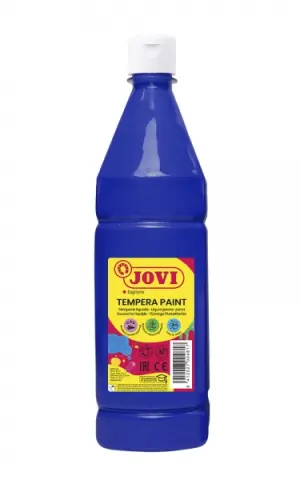 Jovi Tempera Paint 1000ml - Base Agua - Color Azul Oscuro - Secado Rápido