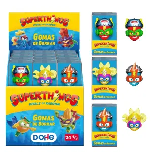 Dohe Expositor Superthings con 24 Gomas de Borrar en PVC - Formas Surtidas