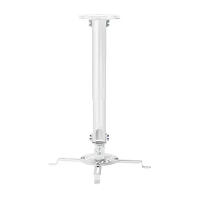 Aisens Soporte Universal Giratorio Inclinable Extensible de Techo para Proyector Blanco hasta 13.5Kg