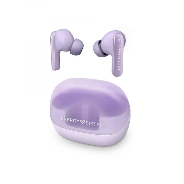 Energy Sistem Auriculares Anc - Cancelacion De Ruido - 25H Autonomia - Bluetooth 5.4 - Resistencia Ipx4 - Materiales Reciclados - Color Morado