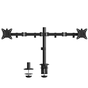 Ewent Soporte de Monitor de Escritorio para 2 Monitores de 13-32" - VESA 100x100 - Negro