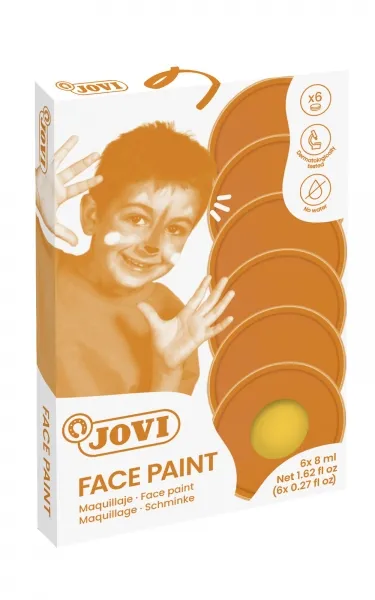 Jovi Estuche De 6 Botes Maquillaje Crema - Hipoalergenico - Base Grasa - Facil Aplicacion - Gran Cobertura - Sin Parabenos - Facil De Retirar - Color Amarillo