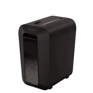 Fellowes LX65 Destructora de Papel Manual Corte en Particulas P-4 - Destruye hasta 10 Hojas - Papelera de 22L - Color Negro