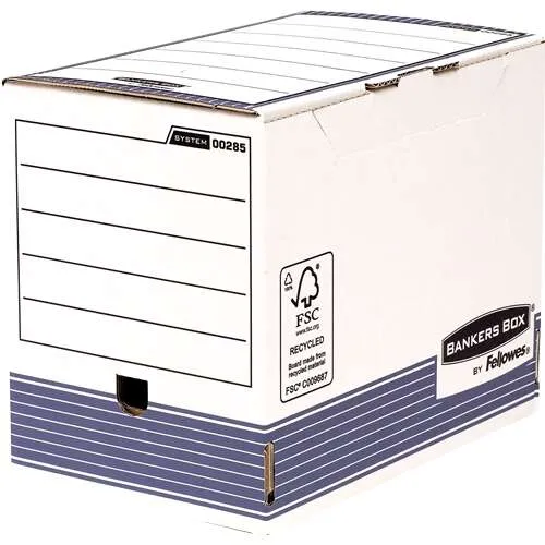 Fellowes Bankers Box Caja De Archivo Definitivo 200Mm A4 - Montaje Automatico Fastfold - Carton Reciclado Certificacion Fsc