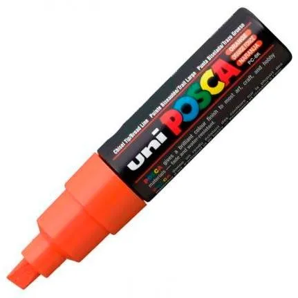 Posca Marcador  Pc-8K No Permanente Punta Biselada 8.0Mm Naranja