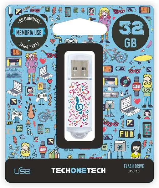 Techonetech Music Dream Memoria Usb 2.0 32Gb (Pendrive)