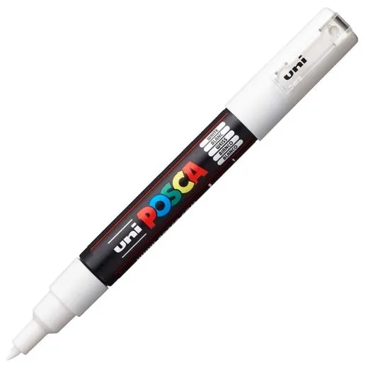 Posca Marcador  Pc-1M No Permanente Punta Fina 0.7-1Mm Blanco