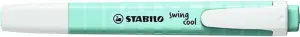 Stabilo Swing Cool Marcador Fluorescente Pastel Toque de Turquesa Cuerpo Plano Punta Biselada 1-4mm Tinta a Base de Agua