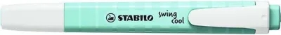 Stabilo Swing Cool Marcador Fluorescente Pastel Toque de Turquesa Cuerpo Plano Punta Biselada 1-4mm Tinta a Base de Agua
