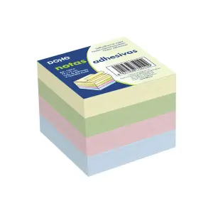 Dohe Cubo de 400 Notas Reposicionables 75x75mm Papel 75gr Colores Pastel Surtidos