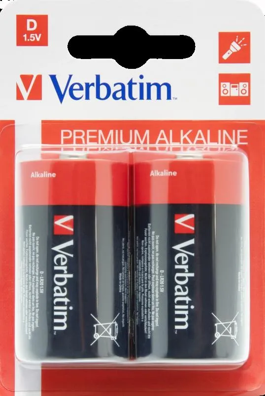 Verbatim Pilas Alcalinas D - Lr20 - Pack 2 Uds