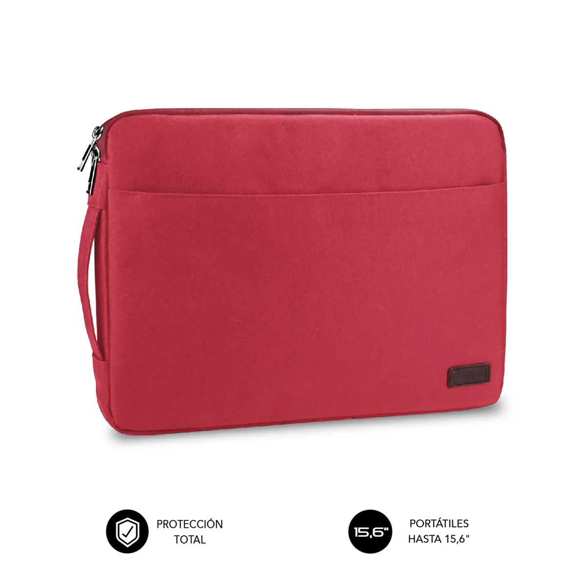 Subblim Funda Urban - 300mm - Delgada y ligera - Protección reforzada - Bolsillo frontal - Resistente a golpes y líquidos - Color Rojo