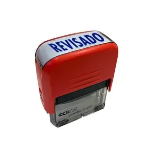 Colop Sello Printer C20 Formula Revisado Almohadilla E/20 14x38mm Rojo