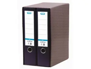 Elba Rado Top Módulo 2 Archivadores Palanca A4 80mm Negro Forrado Plástico