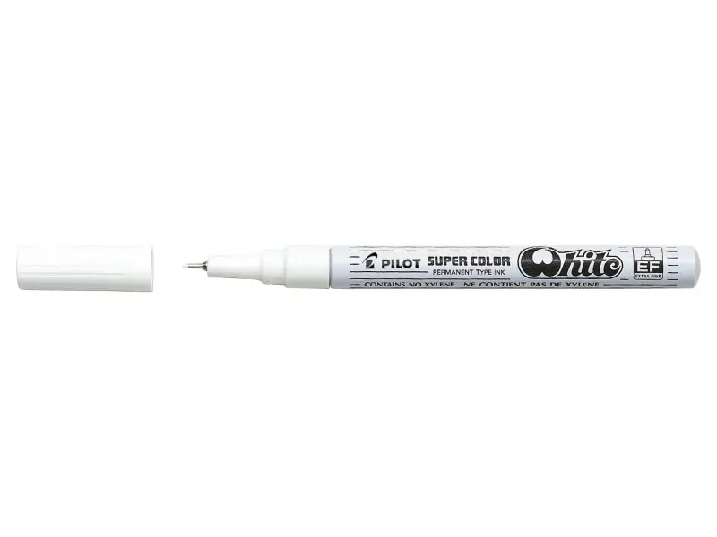 Pilot Marcador Permanente Desechable Blanco Extrafino