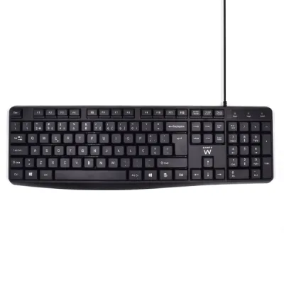 Ewent EW3002 Teclado USB QWERTY Portugués Negro para Oficina