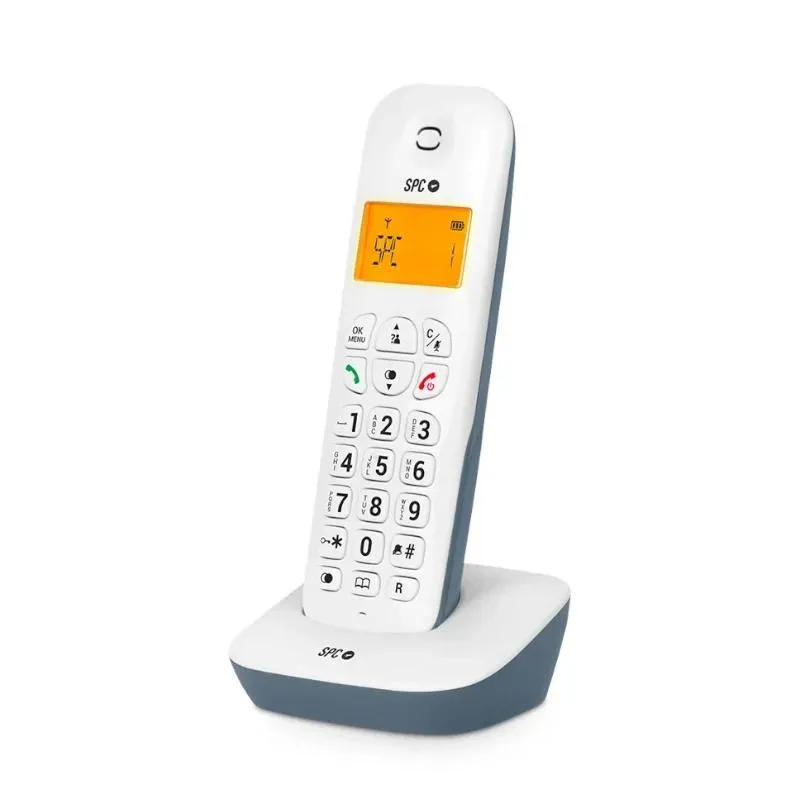 SPC Air Teléfono Fijo Inalámbrico con Pantalla Retroiluminada y Identificación de Llamadas - Color Azul