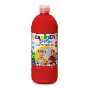 Carioca Botella de Témpera 1000ml Color Rojo Superlavable Alta Opacidad