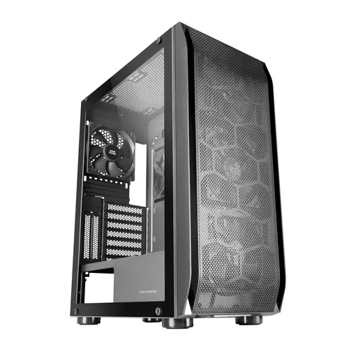 Caja E-Atx Torre Gaming Mars Gaming Mc-Pro2 Xxl Black Laeral Creistal Templado Frontal Rejilla Con 3+2 Ventiladores Incluidos Sin Fuente De Alimentaci