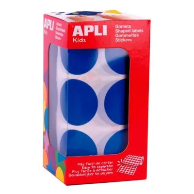 Apli Gomets Redondos 33mm Rollo Azul 708 Unidades