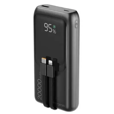 GEMBIRD Powerbank 20000 mAh con Cables y Carga Rápida 20W
