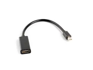 Lanberg Adaptador Mini DisplayPort a HDMI Tipo A 0,2 m Negro