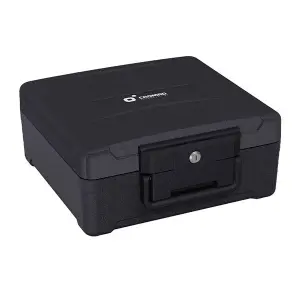 Cromad Firebox M1 Caja Fuerte - Resistente a Fuego y Agua - Cerradura de Llave - Diseño Robusto y Portatil - 170x390x365mm