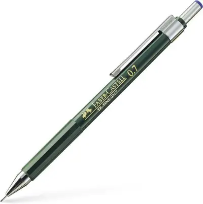 Faber-Castell TK-Fine 9713 Portaminas 0.7mm Trazo HB con Goma de Borra Integrada