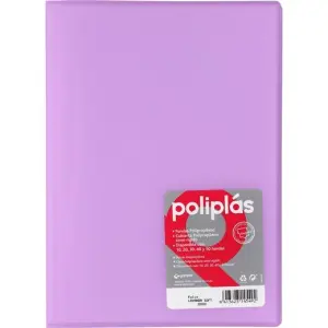 Grafoplás Carpeta Semirrígida con 30 Fundas PP Translúcidas Lavanda Soft
