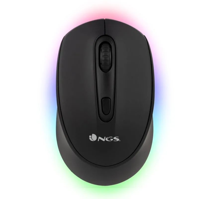 NGS Smog-RB Raton Inalambrico USB Bluetooth 2400dpi - Iluminacion LED RGB - 3 Botones - Uso Ambidiestro