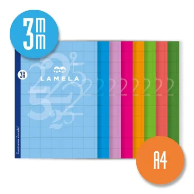 Lamela Libreta Grapada A4 50H 90gr Cuadrovía 3mm