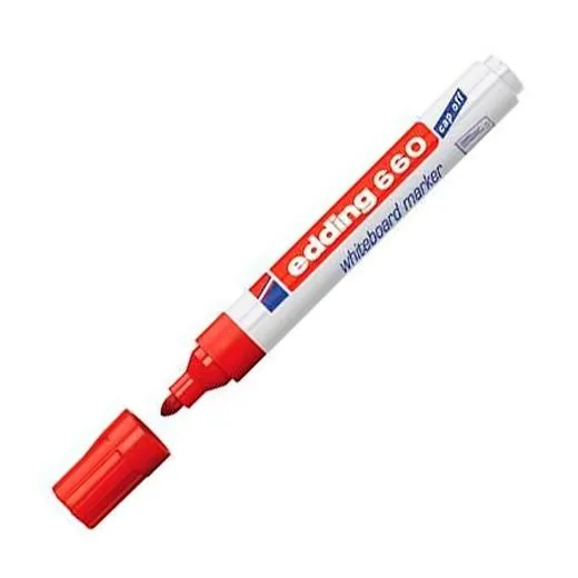 Edding Marcador Pizarra Blanca 660 Rellenable Rojo
