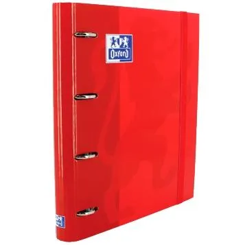 Oxford Carpeta Anillas 4X35mm Classic European Binder Con Recambio 100H A4+ 5X5 T/Extradura Rojo