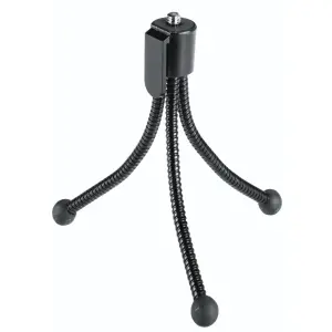 Hama Flexi Trípode Mini Plegable para Cámara, Altura Ajustable 10cm, 200g, Negro