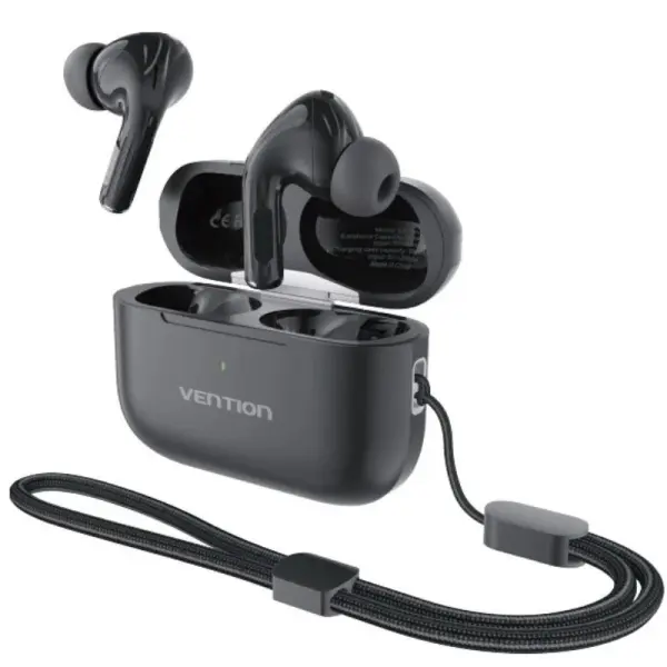 Vention Echo Lite E11 Plus Auriculares Intraurales Inalambricos - Bluetooth 6.0 - Autonomia Hasta 6H - Estuche Con Bateria De 250Mah - Color Negro